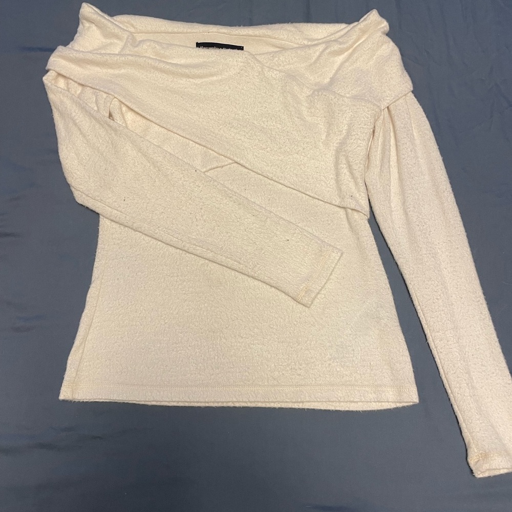 Abercrombie & Fitch Off the Shoulder Crisscross Sweater